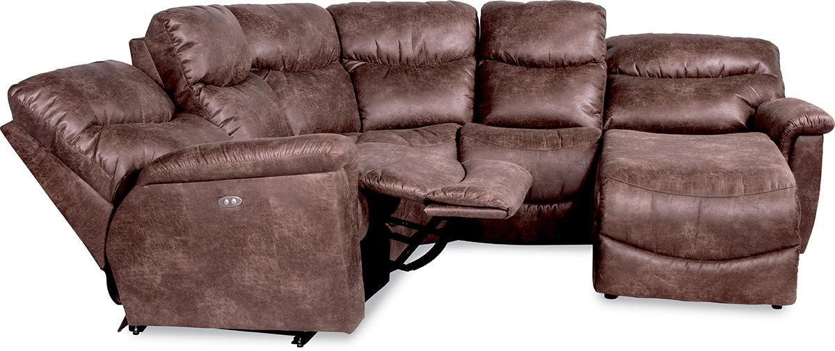 LaZBoy James Four Piece Reclining Sectional Sofa with LAS Reclining